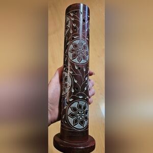 Tall Stone Incense Burner Possibly Soapstone Yoga